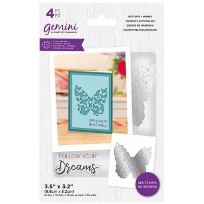 Gemini Clear Stamps & Die - Butterfly Wishes